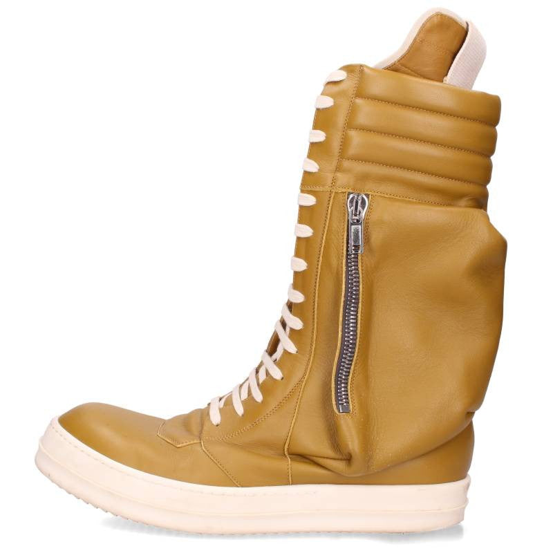 Rick Owens Cargo Basket Leather Sneakers Multi Size EU 45