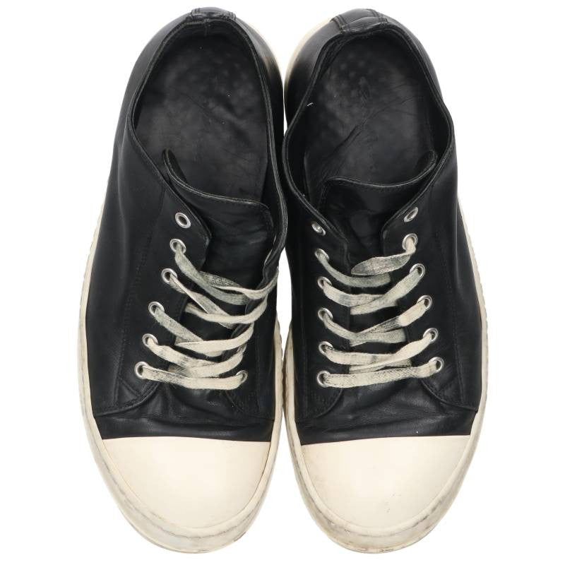 Rick Owens RAMONES LOW Sneakers Black/White Size EU 41