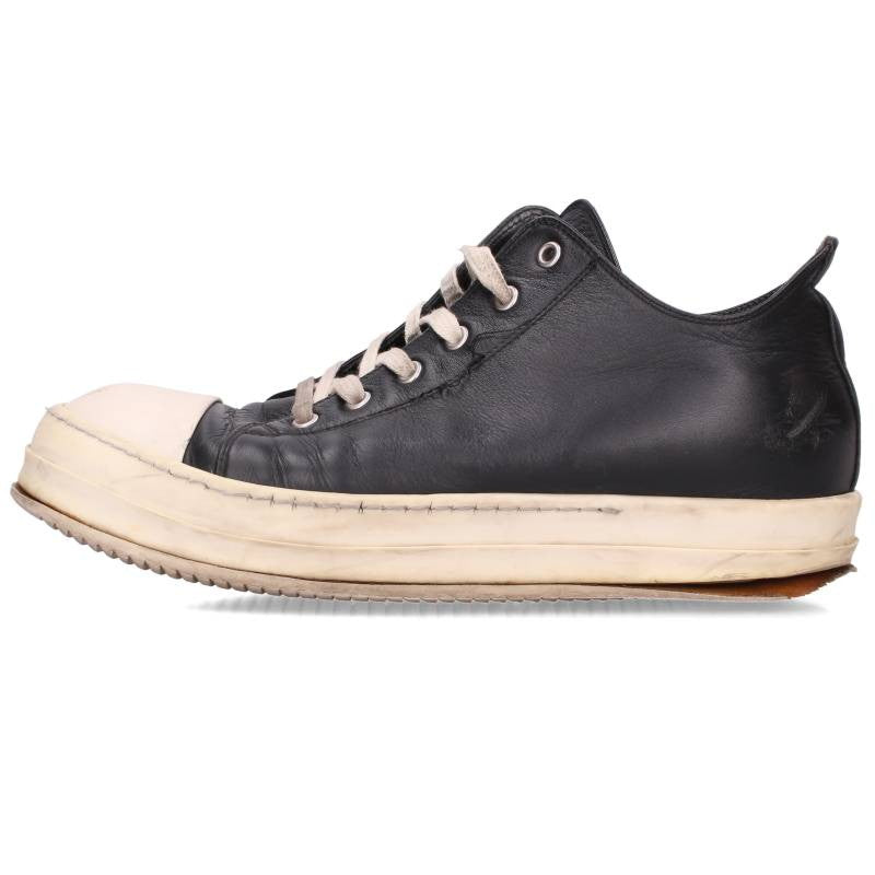 Rick Owens RAMONES LOW Sneakers Black/White Size EU 42