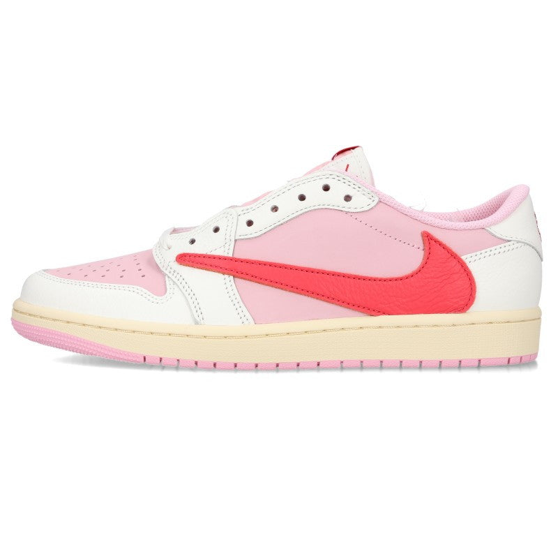Travis Scott x Nike AJ1 Low Sneakers White/Pink Size 27.5cm
