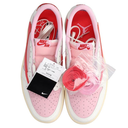 Travis Scott x Nike AJ1 Low Sneakers White/Pink Size 27.5cm