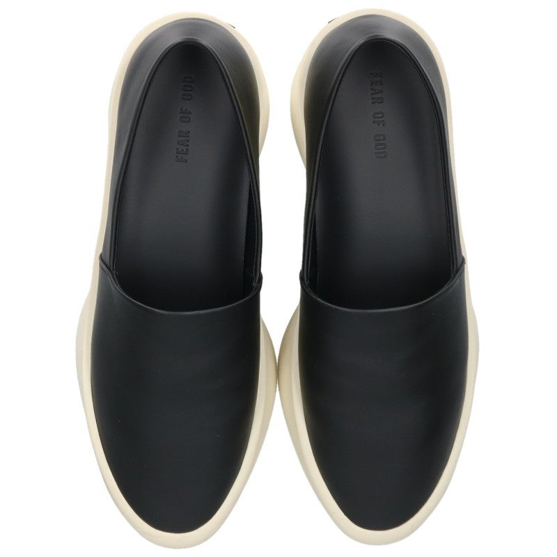 FEAR OF GOD Leather Slip-On Sneakers Black Size EU 45