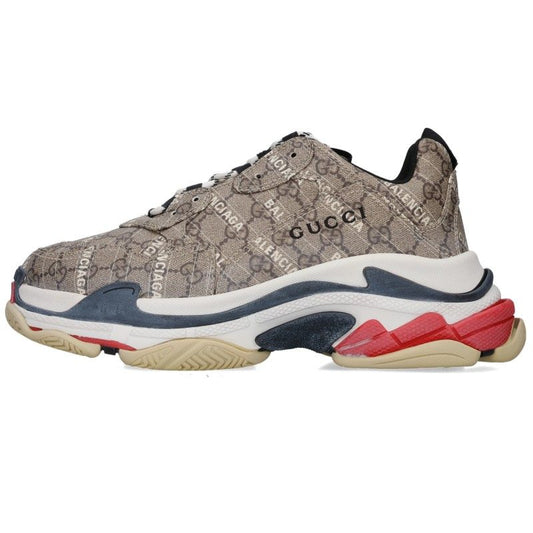 BALENCIAGA x GUCCI Triple S Sneakers Brown Size EU 43