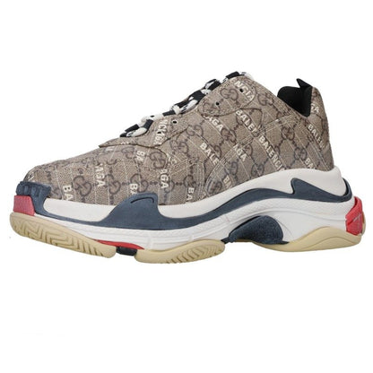 BALENCIAGA x GUCCI Triple S Sneakers Brown Size EU 43