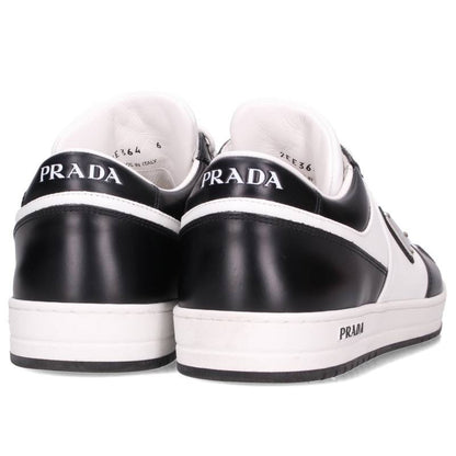 PRADA Triangle Plate Low-Cut Sneakers White Black Size 6