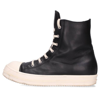Rick Owens Ramones Leather Sneakers Black/Silver Size EU 43