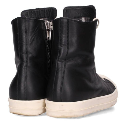Rick Owens Ramones Leather Sneakers Black/Silver Size EU 43