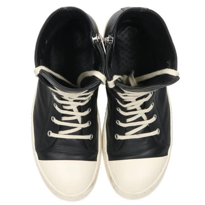 Rick Owens Ramones Leather Sneakers Black/Silver Size EU 43