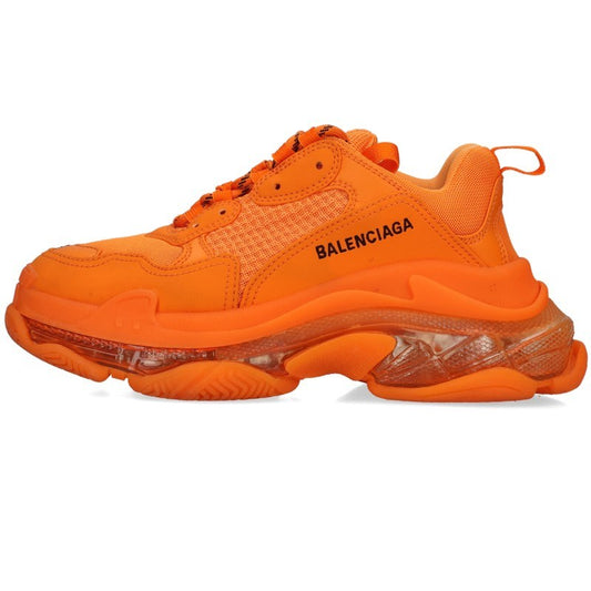 BALENCIAGA Triple S Low-Top Sneakers Orange Size EU 39