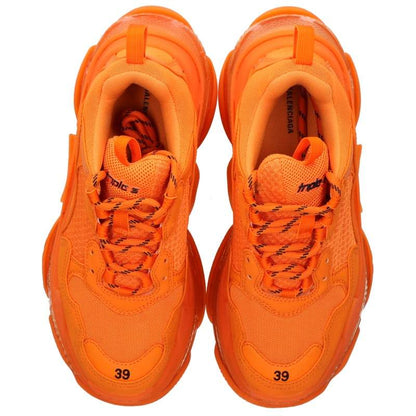 BALENCIAGA Triple S Low-Top Sneakers Orange Size EU 39