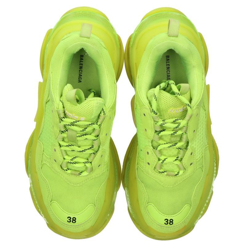 BALENCIAGA Triple S Low-Top Sneakers Yellow Size EU 38