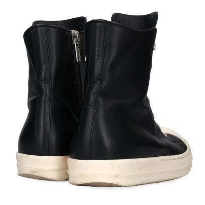 Rick Owens Ramones Leather Sneakers Black/White Size EU 41