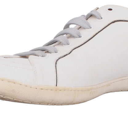 LOUISVUITTON Perforated Logo Low-Top Sneakers White Size 7.5