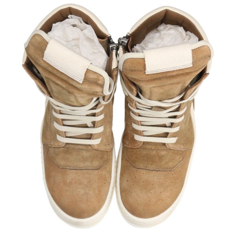 Rick Owens Geobasket Suede Sneakers Brown Size EU 39