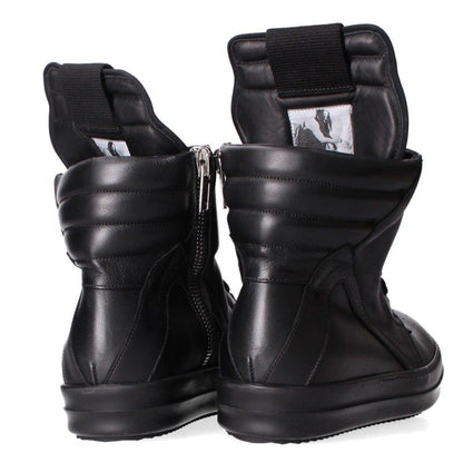 Rick Owens Geobasket Leather Sneakers Black Size 40.5