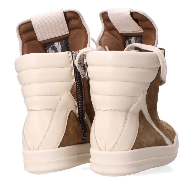 Rick Owens Geobasket Suede Sneakers Brown Size EU 39 Multi