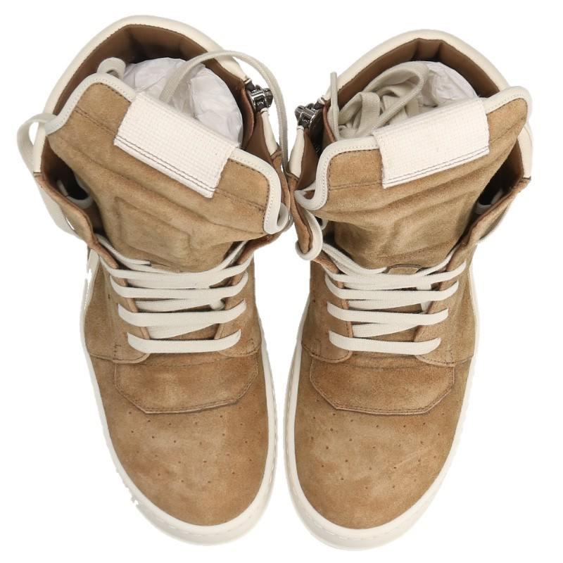 Rick Owens Geobasket Suede Sneakers Brown Size EU 39 Multi