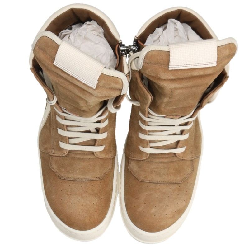 Rick Owens Geobasket Suede Sneakers Brown Size EU 41