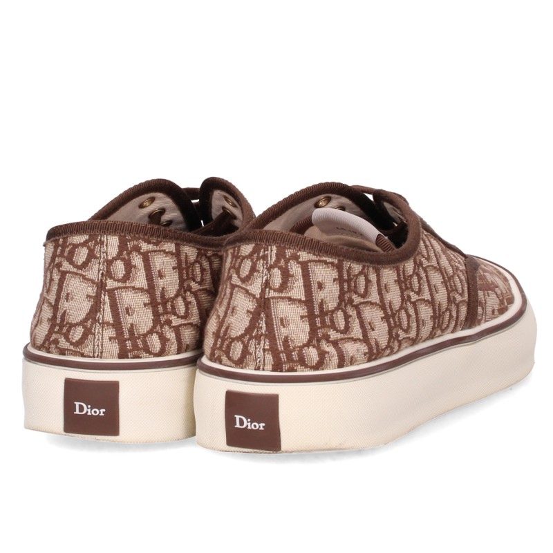 DIOR Oblique Pattern Slip-On Sneakers Brown Size EU 43