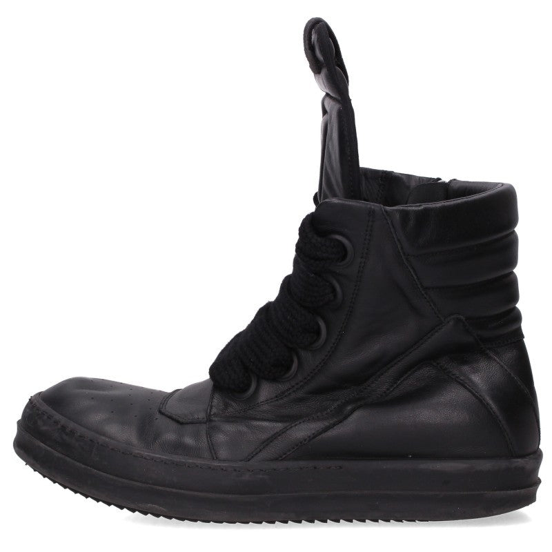 Rick Owens Jumbo Lace Geo Basket Sneakers Black Size EU 42