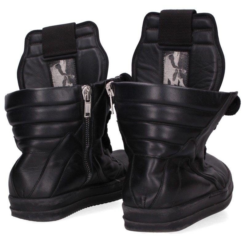 Rick Owens Jumbo Lace Geo Basket Sneakers Black Size EU 42