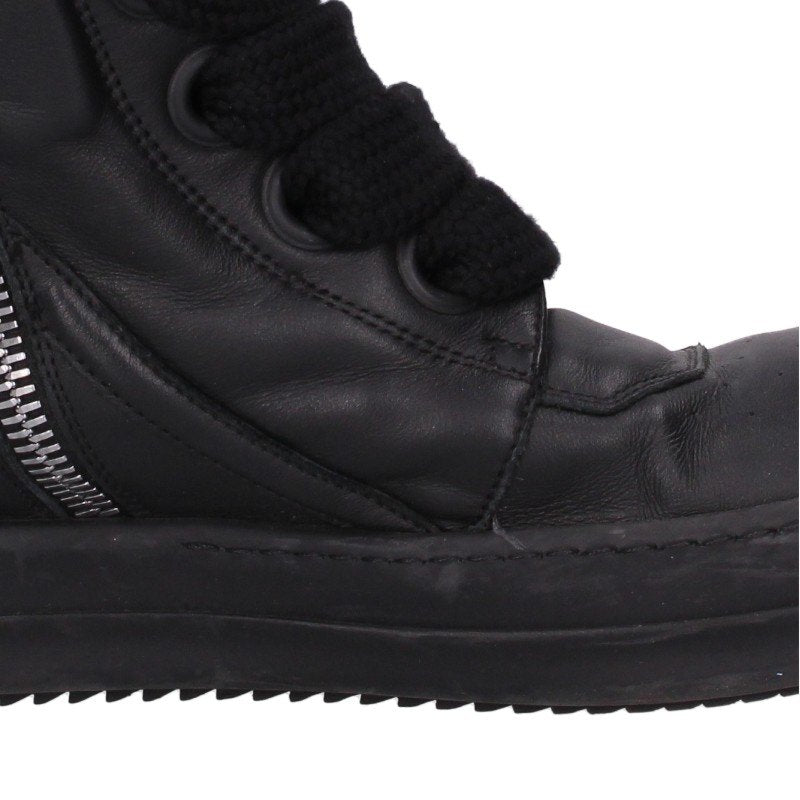 Rick Owens Jumbo Lace Geo Basket Sneakers Black Size EU 42