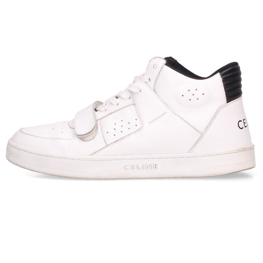 CELINE CT-02 Velcro High-Top Sneakers White Size EU 42
