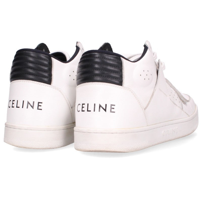 CELINE CT-02 Velcro High-Top Sneakers White Size EU 42