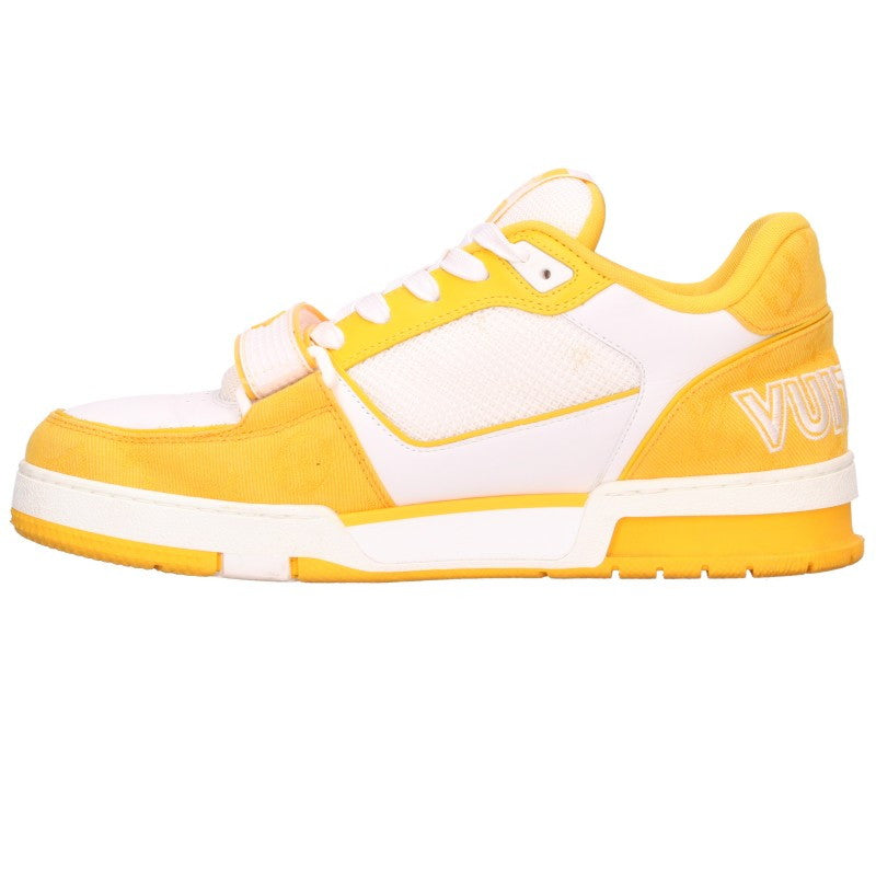 LOUISVUITTON LV Trainer Line Sneakers Yellow/White Size 7