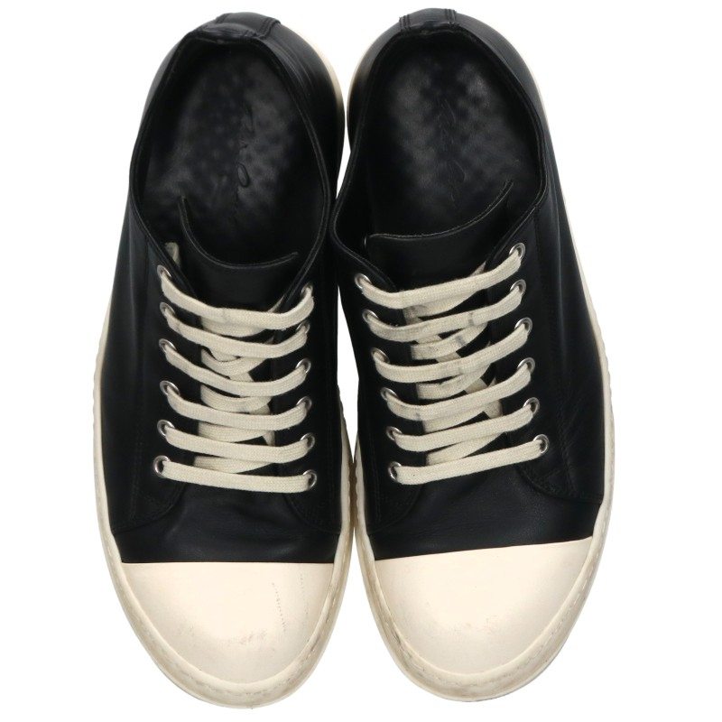 Rick Owens RAMONES LOW Sneakers Black/White Size EU 40