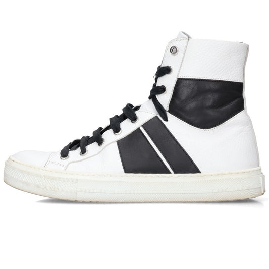 AMIRI SUNSET Leather Sneakers White/Black Size EU 42