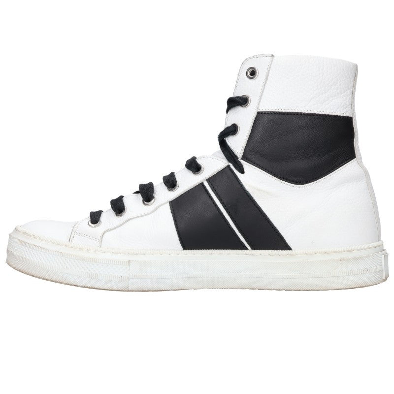 AMIRI SUNSET Leather Sneakers White/Black Size EU 42