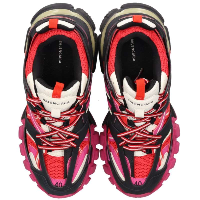 BALENCIAGA TRACK Low-Top Sneakers Red/Pink Size EU 40