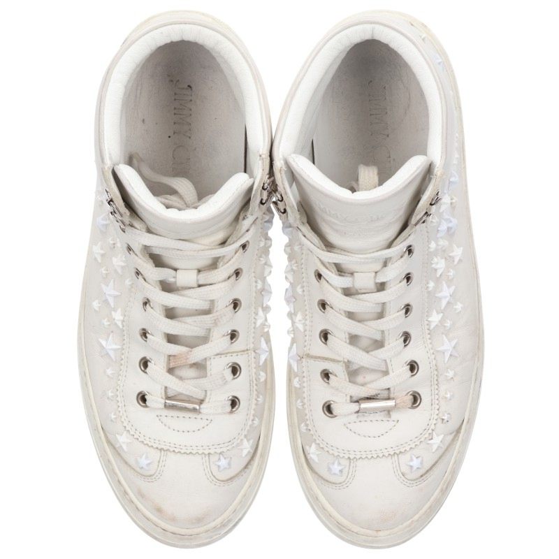 JIMMYCHOO White Star Stud Hi-Top Sneaker Size EU 41