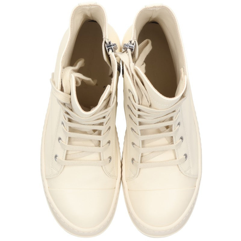 Rick Owens Ramones Leather Hi-Top Sneaker White Size EU 39