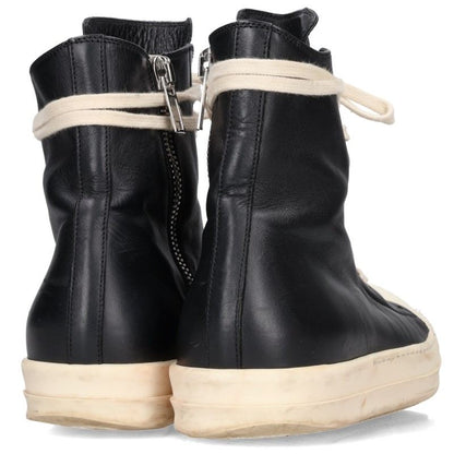 Rick Owens Ramones Leather Hi-Top Black White Sneakers Size EU 41