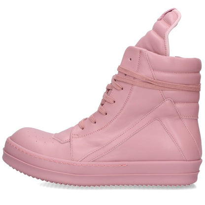 Rick Owens Geobasket Leather Hi-Top Sneaker Pink Size 39.5