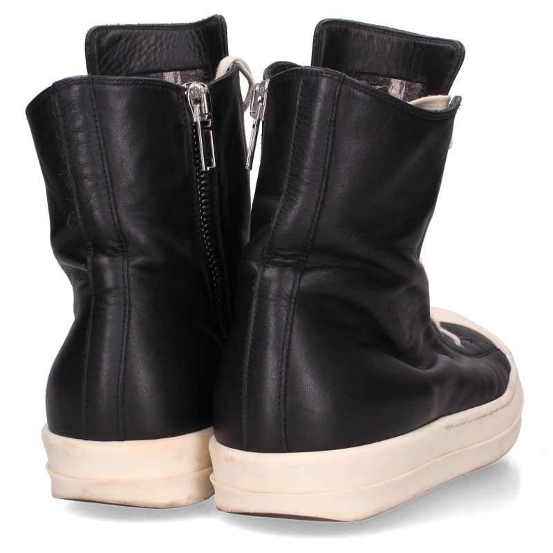 Rick Owens Ramones Leather Hi-Top Sneaker Black Size EU 42