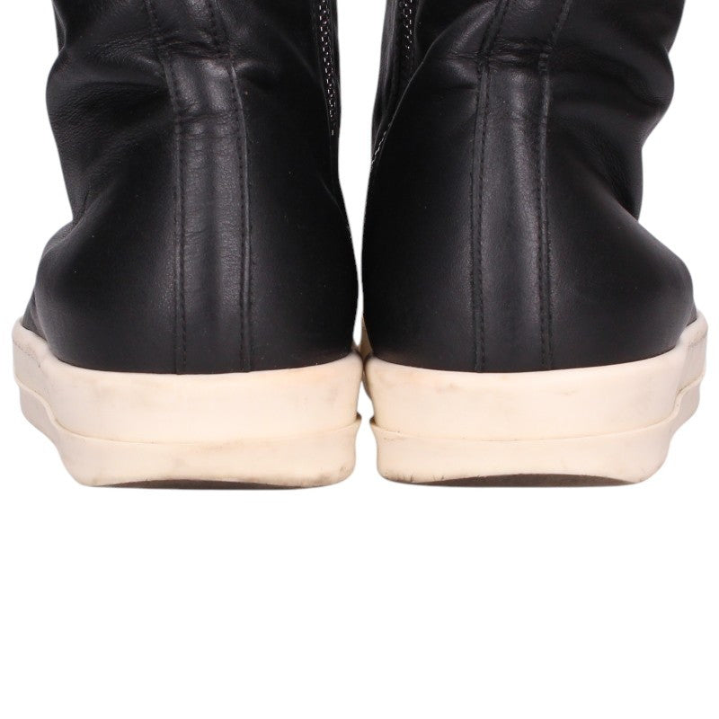 Rick Owens Ramones Leather Hi-Top Sneaker Black Size EU 42