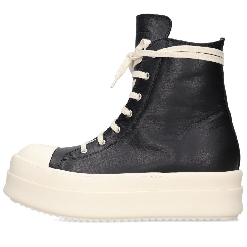 Rick Owens MEGA BUMPER Leather Black White Sneakers Size EU 44