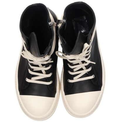 Rick Owens MEGA BUMPER Leather Black White Sneakers Size EU 44