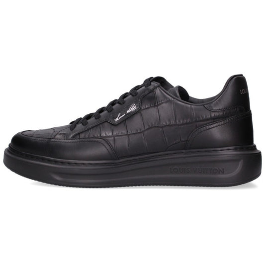 LOUISVUITTON Beverly Hills Embossed Sneakers Black Size 8