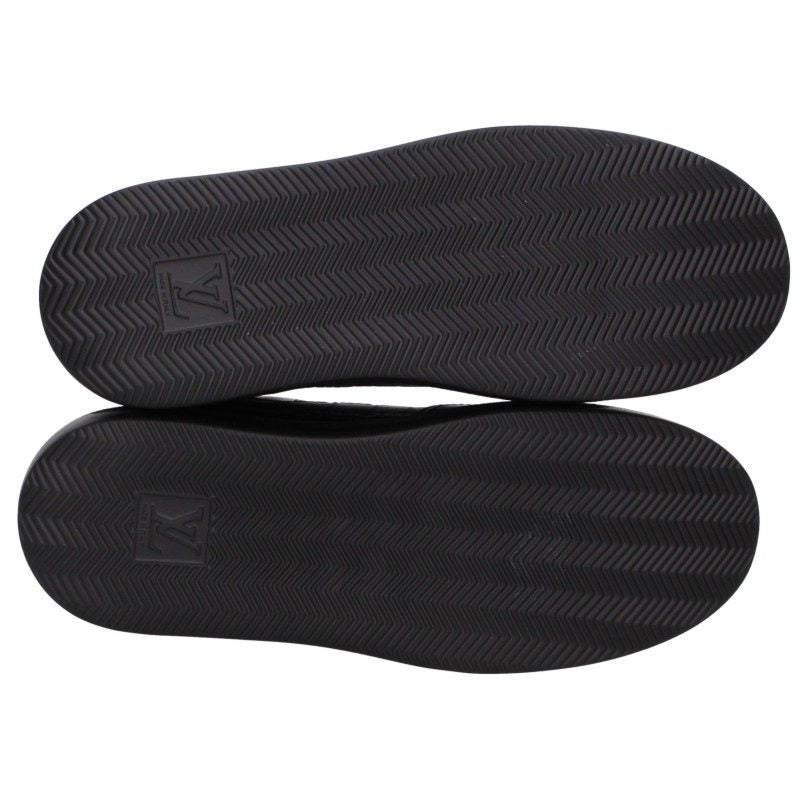 LOUISVUITTON Beverly Hills Embossed Sneakers Black Size 8