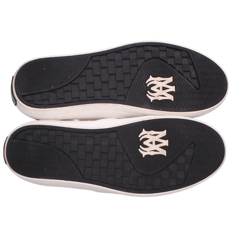 AMIRI LAGUNA Logo Monogram Slip-On Black White Sneakers Size EU 43