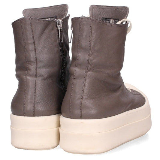 Rick Owens MEGA BUMPER Leather Brown White Sneakers Size EU 43