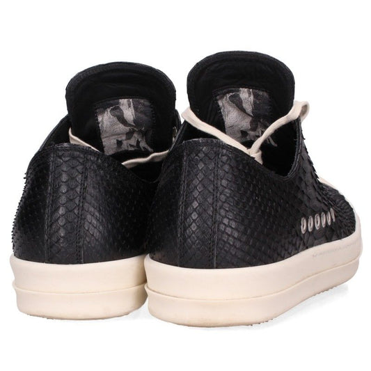 Rick Owens EXTREME LOW Python Leather Black White Sneakers Size EU 43
