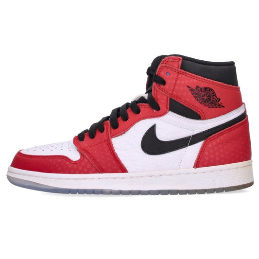 NIKE Air Jordan 1 Retro OG Origin Red White Sneakers Size 26.5cm