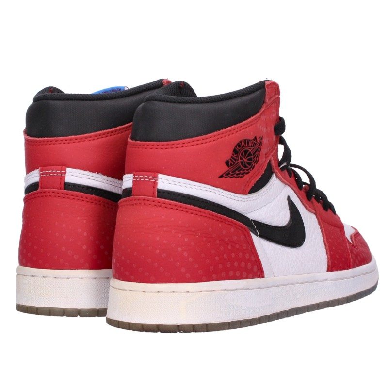NIKE Air Jordan 1 Retro OG Origin Red White Sneakers Size 26.5cm