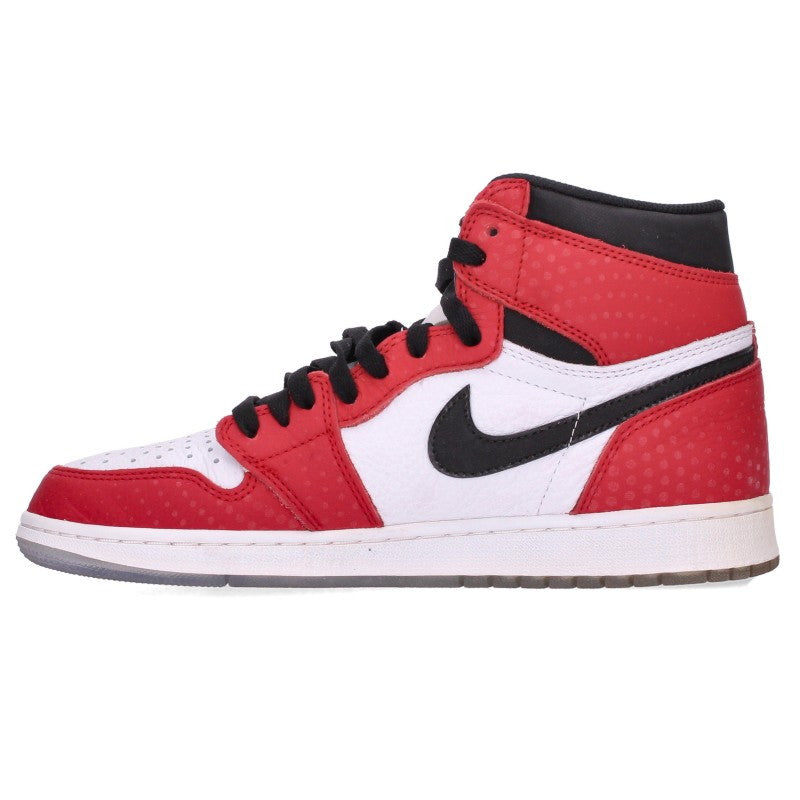 NIKE Air Jordan 1 Retro OG Origin Red White Sneakers Size 26.5cm
