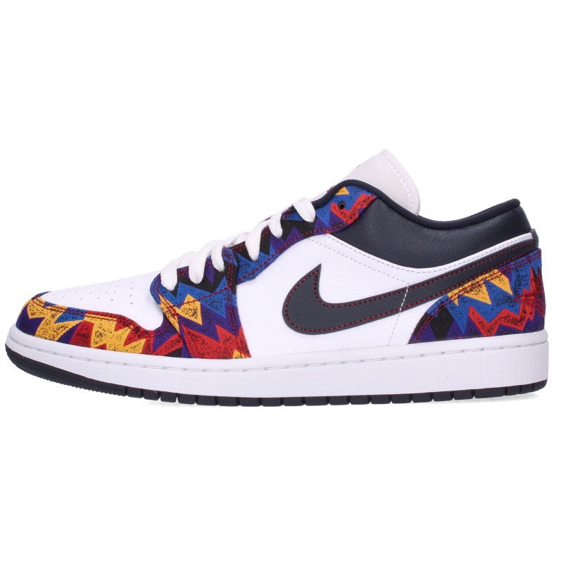 NIKE Air Jordan 1 Low Sneakers White/Black/Blue Size 27cm